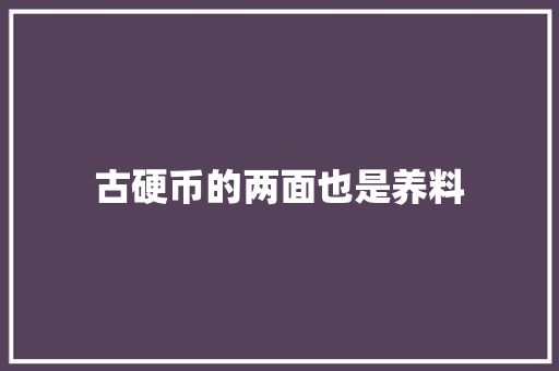 古硬币的两面也是养料