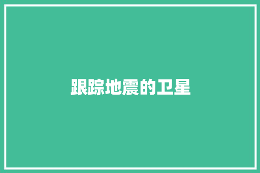跟踪地震的卫星