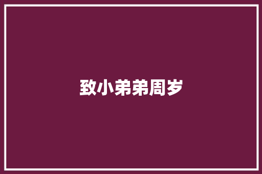 致小弟弟周岁