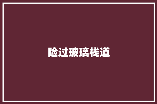 险过玻璃栈道