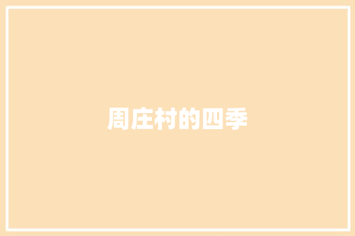 周庄村的四季