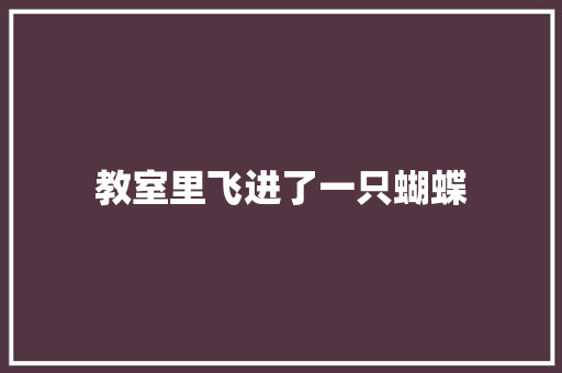 教室里飞进了一只蝴蝶