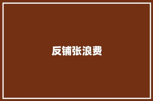 反铺张浪费
