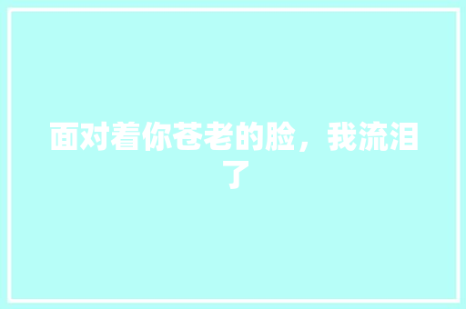 面对着你苍老的脸，我流泪了