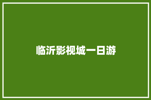 临沂影视城一日游