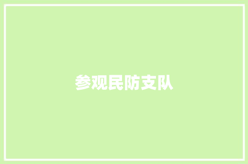 参观民防支队