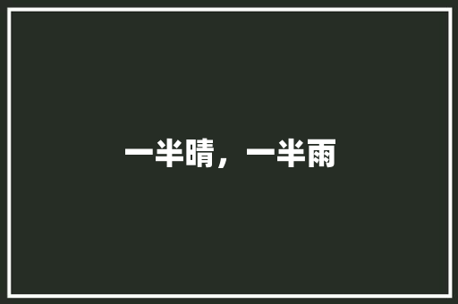 一半晴，一半雨