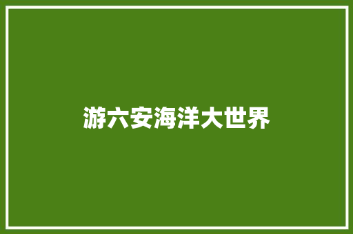 游六安海洋大世界