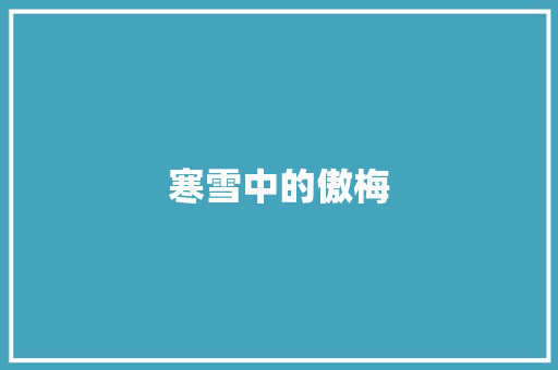 寒雪中的傲梅