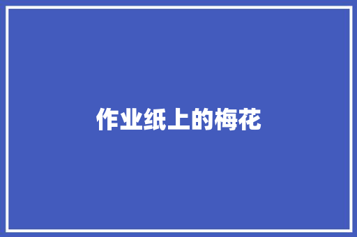 作业纸上的梅花