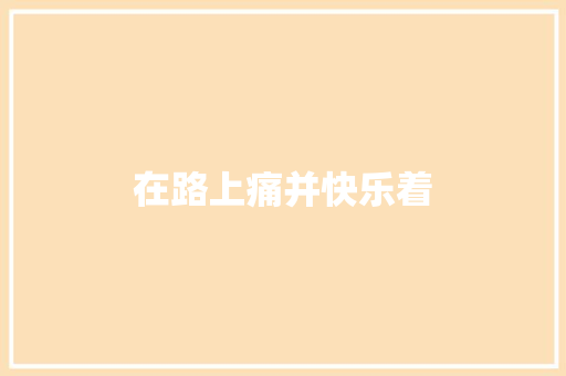 在路上痛并快乐着
