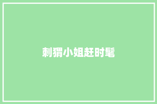刺猬小姐赶时髦