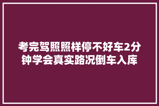 考完驾照照样停不好车2分钟学会真实路况倒车入库 汽车知识