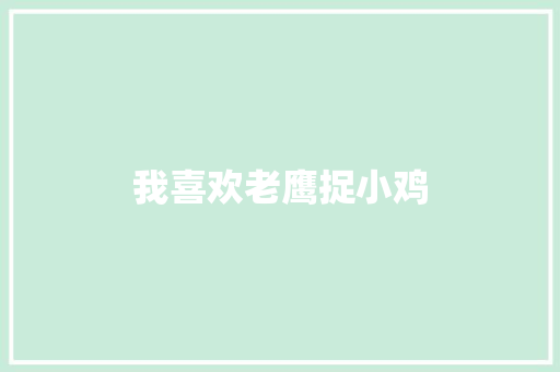 我喜欢老鹰捉小鸡