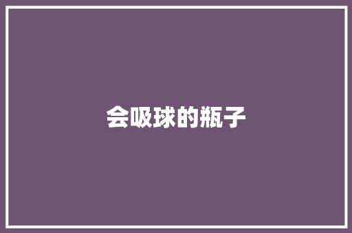 会吸球的瓶子