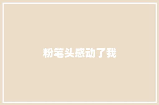 粉笔头感动了我