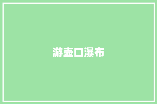 游壶口瀑布