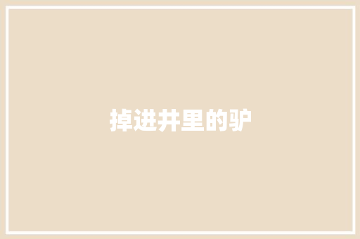 掉进井里的驴