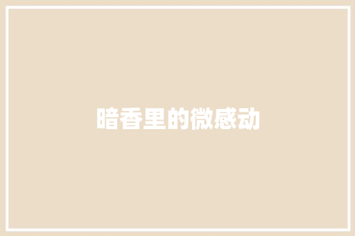 暗香里的微感动