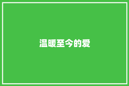 温暖至今的爱