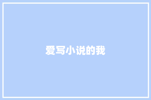爱写小说的我