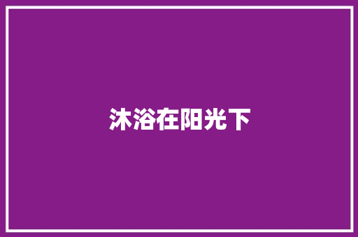 沐浴在阳光下