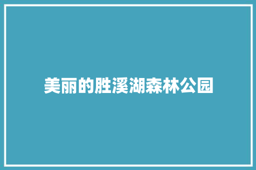 美丽的胜溪湖森林公园