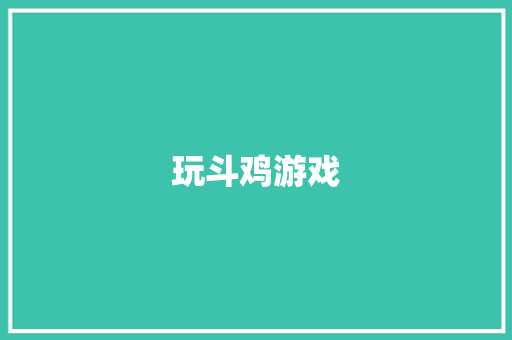 玩斗鸡游戏