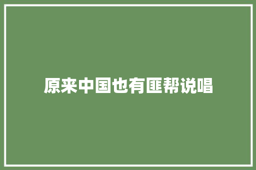 原来中国也有匪帮说唱 休闲娱乐