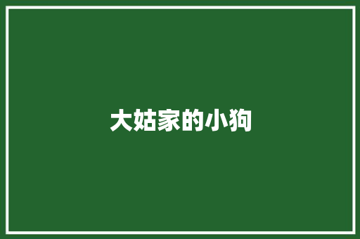 大姑家的小狗