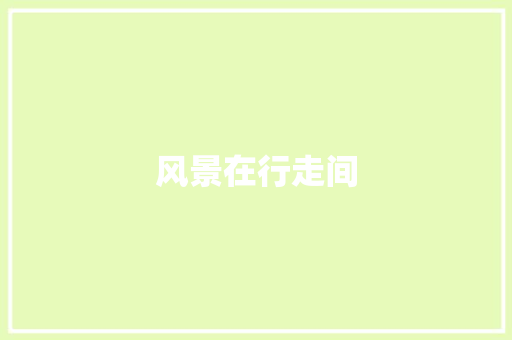 风景在行走间