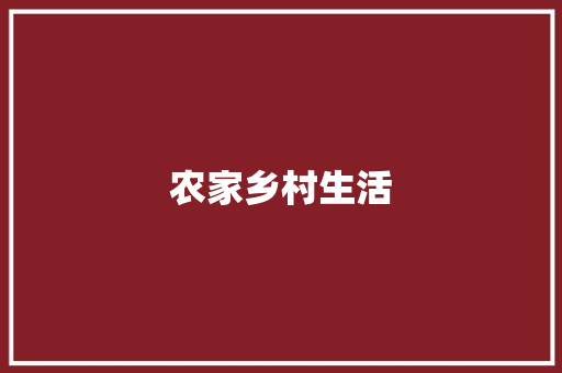 农家乡村生活