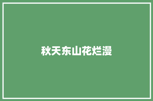秋天东山花烂漫