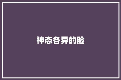 神态各异的脸