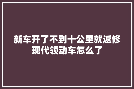 新车开了不到十公里就返修现代领动车怎么了