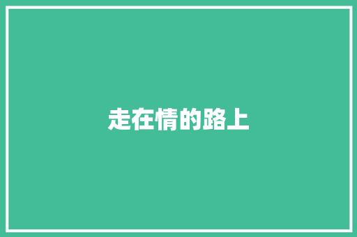 走在情的路上