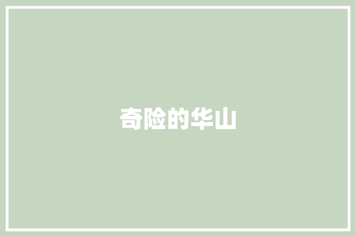 奇险的华山
