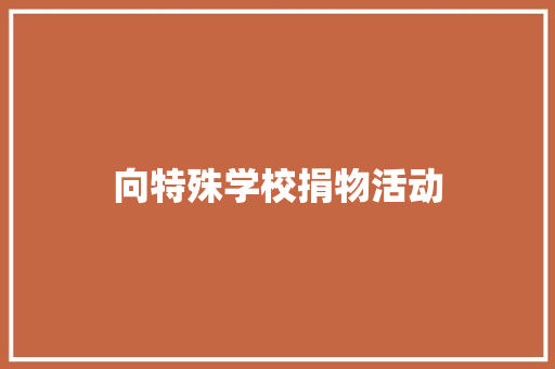 向特殊学校捐物活动