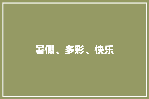 暑假、多彩、快乐