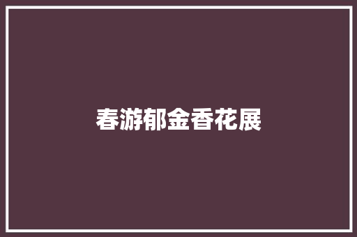 春游郁金香花展