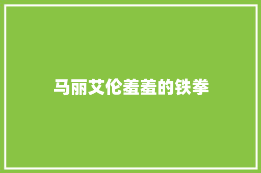 马丽艾伦羞羞的铁拳