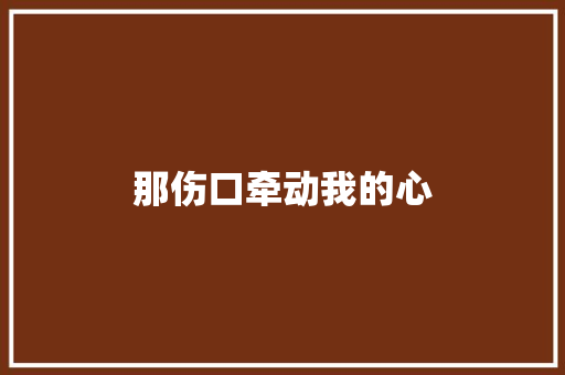 那伤口牵动我的心