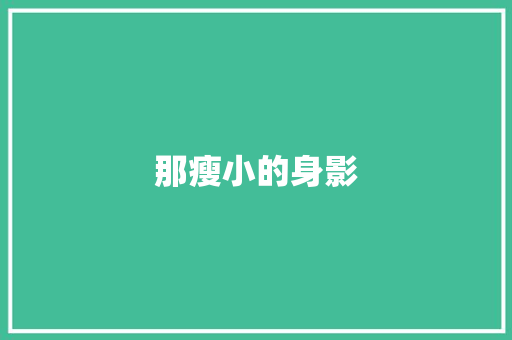 那瘦小的身影