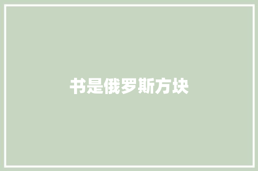 书是俄罗斯方块