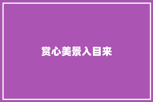 赏心美景入目来