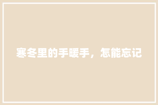 寒冬里的手暖手，怎能忘记