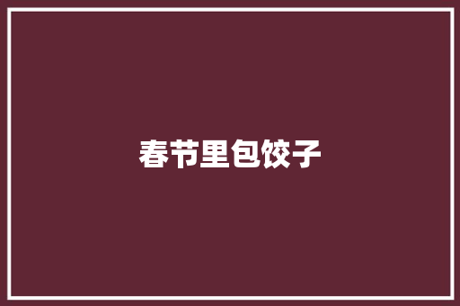 春节里包饺子