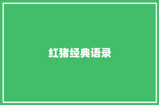 红猪经典语录