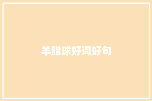 羊脂球好词好句
