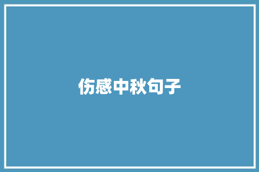 伤感中秋句子